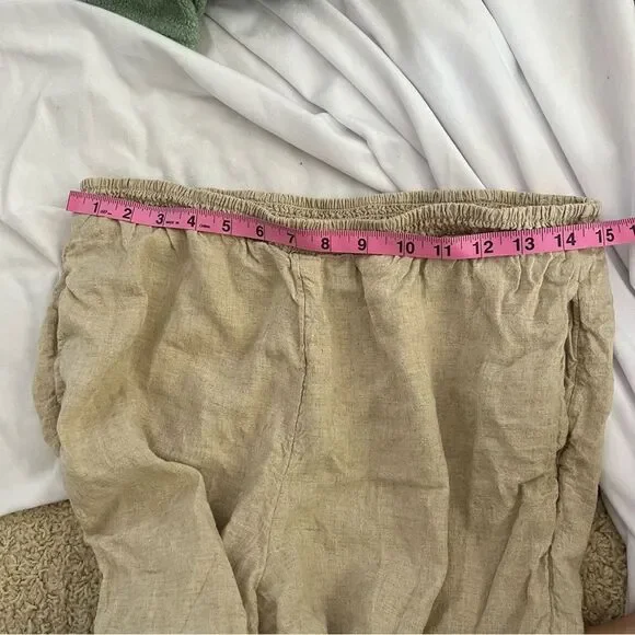 ANTHROPOLOGIE Wide Leg Linen Blend Pants size Small Oversized 15” waist - Picture 7 of 9